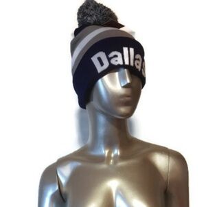 Dallas Cowboys Blue Silver Knit Beanie Hat NWT